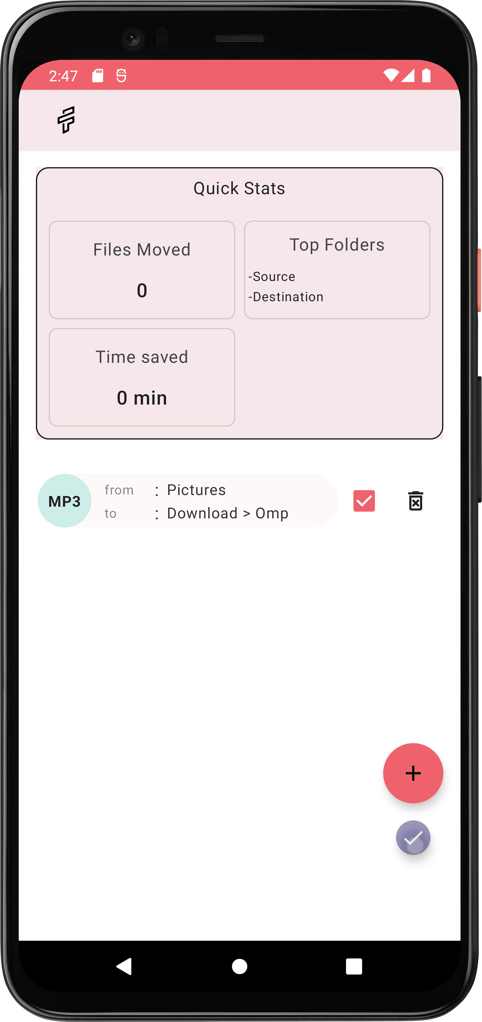 home screen